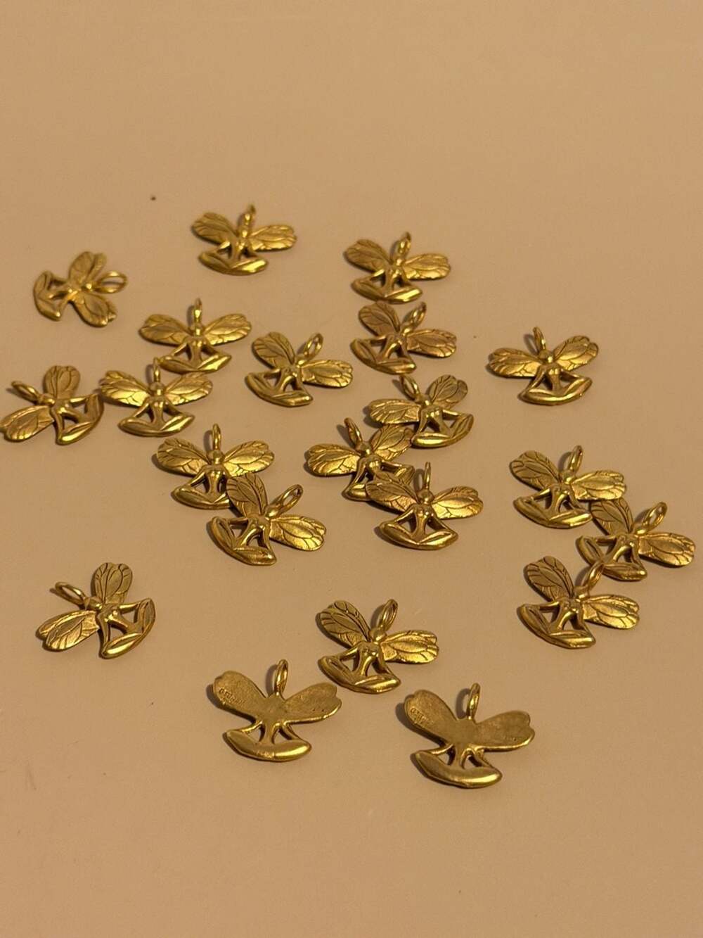 Gold plated Sterling Silver fairy Charms Lot of 20